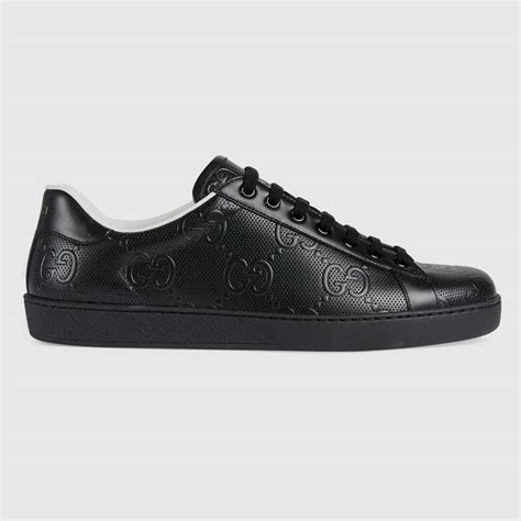 gucci black gg ace sneakers|Gucci ace gg suede sneakers.